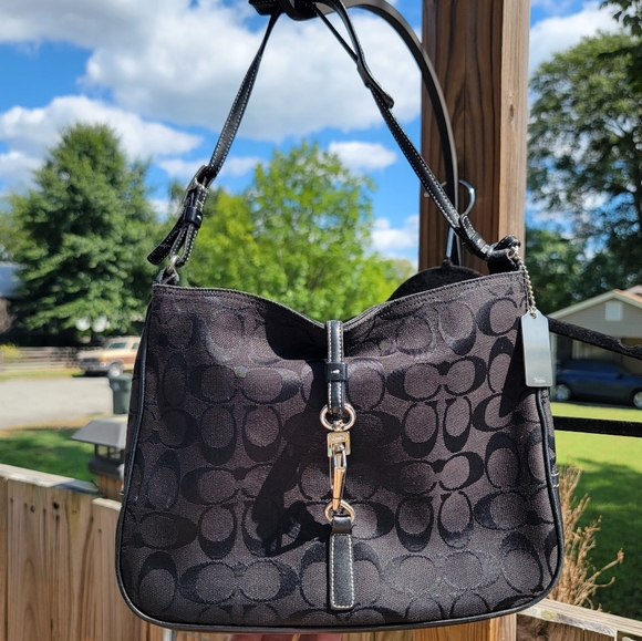 Black Y2k Coach Logo Purse - Picture 1 of 10
